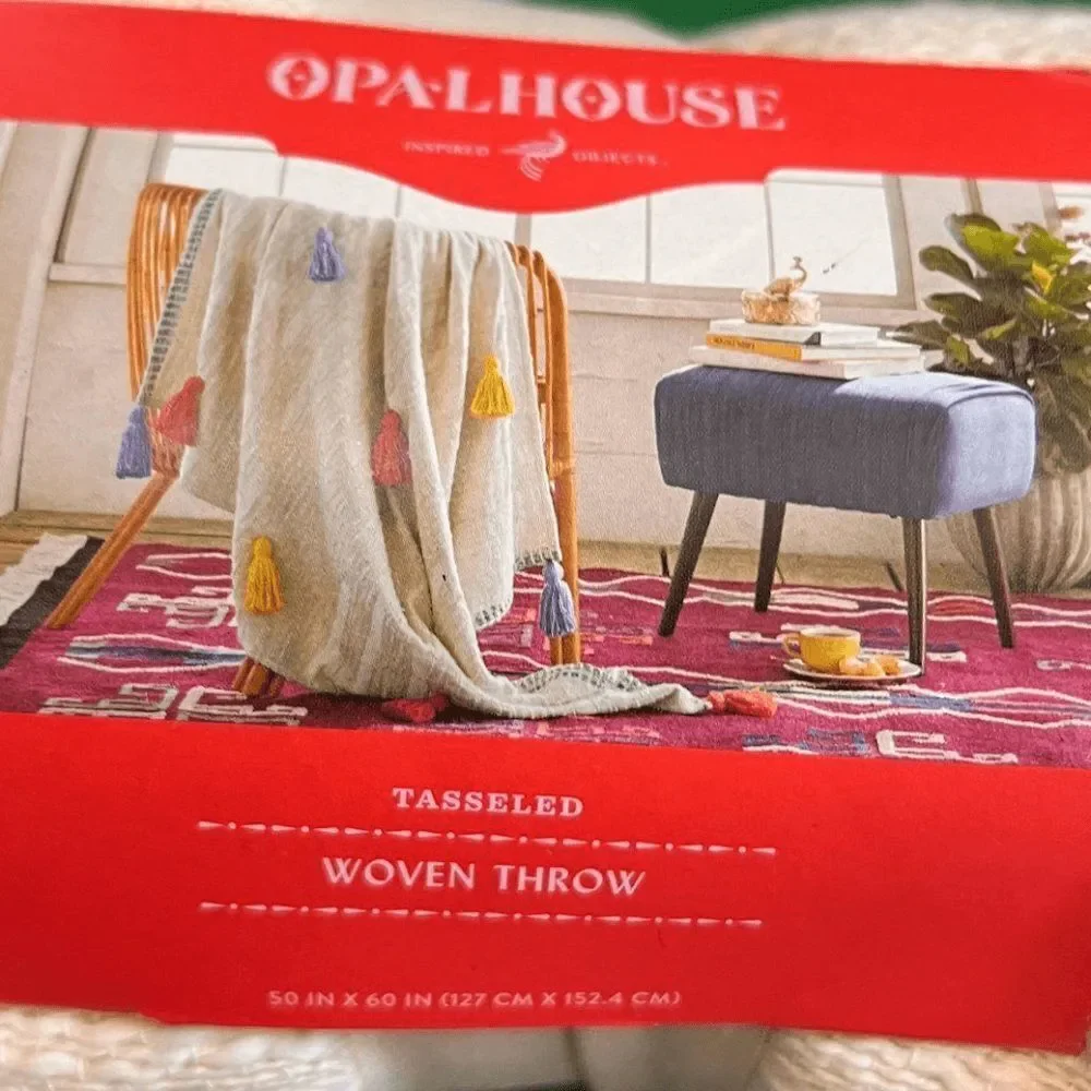 Opalhouse Tasseled Woven Throw